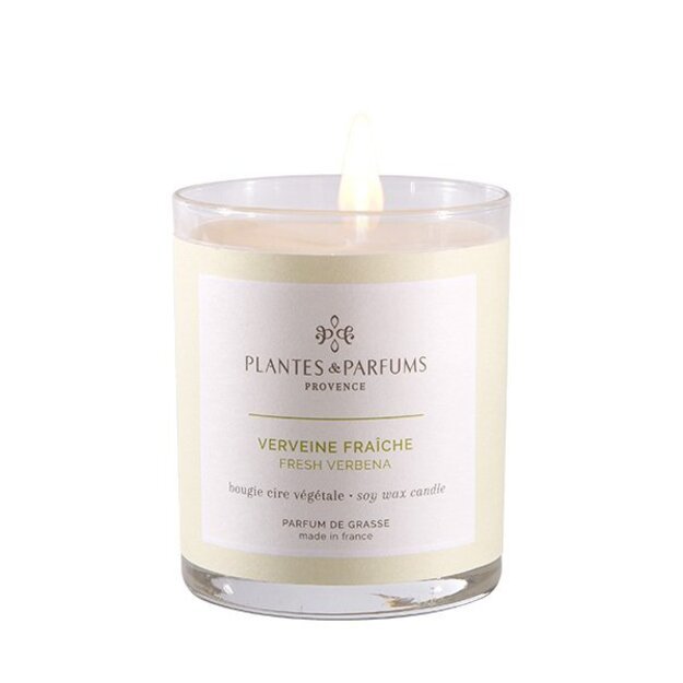 PLANTES&PARFUMS Augalinio vaško žvakė ''Verveine Fraíche'' 180 g